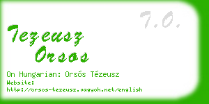 tezeusz orsos business card